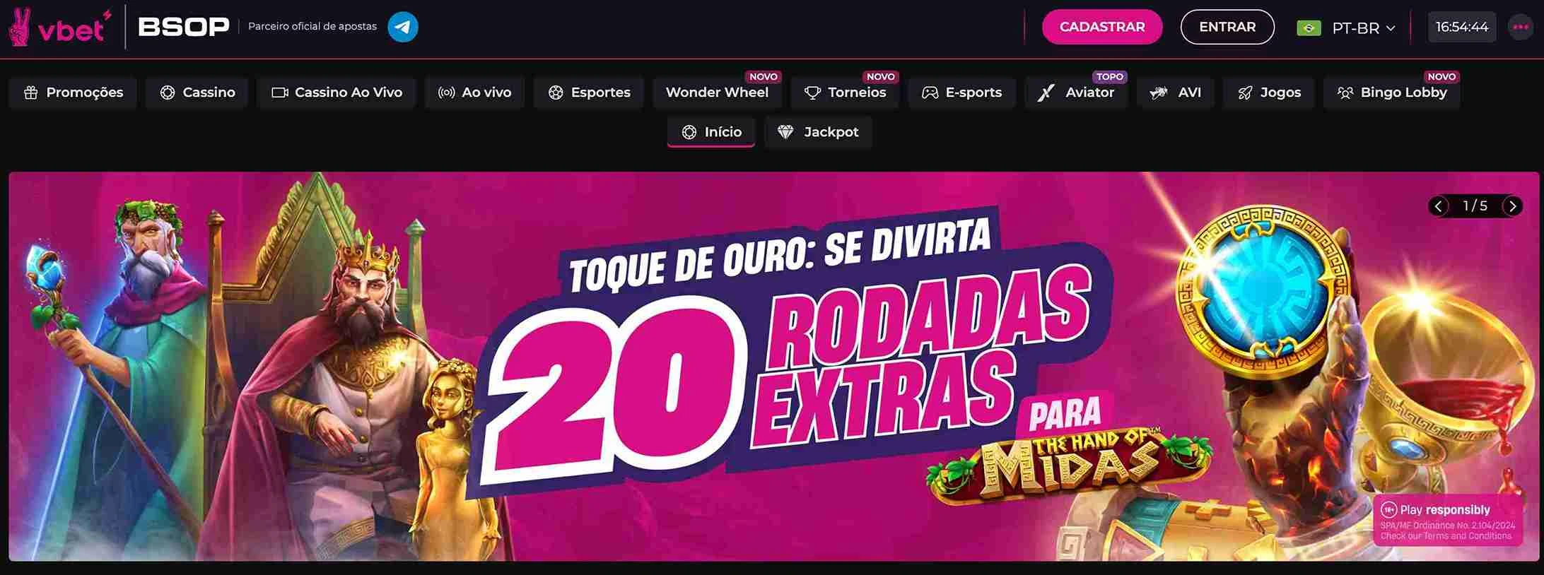 Jogue cassino no VBet app