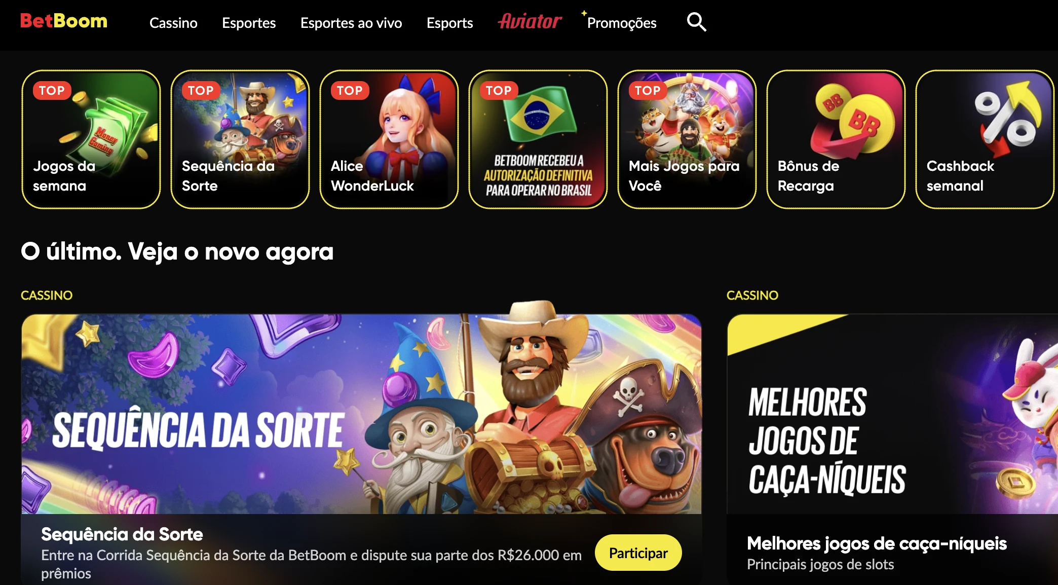 Identidade visual do cassino Betboom