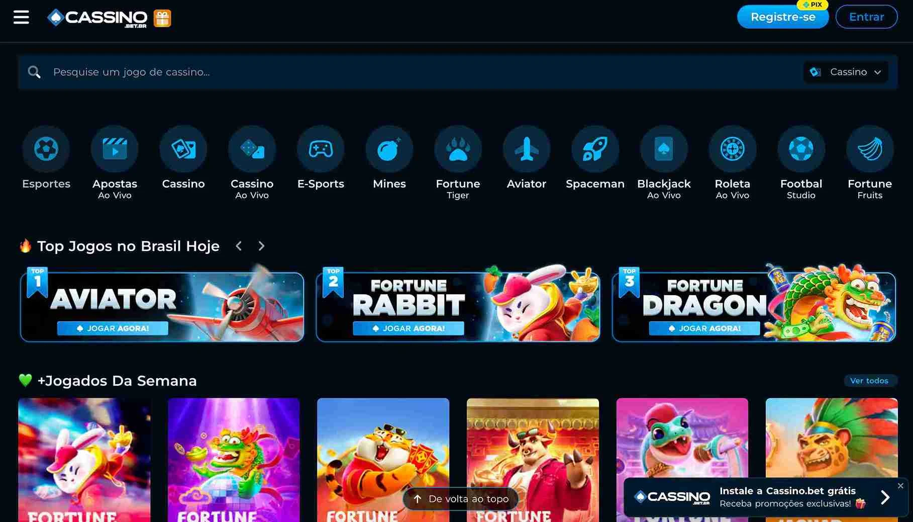 Jogar no CassinoPIX é confiável e seguro