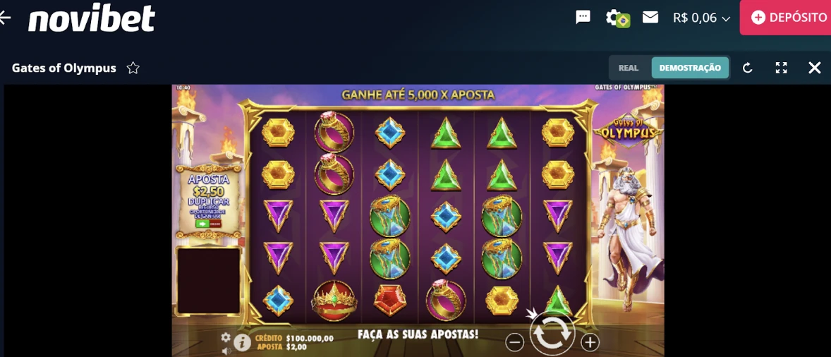 Testei como jogar Gates of Olympus grátis 
