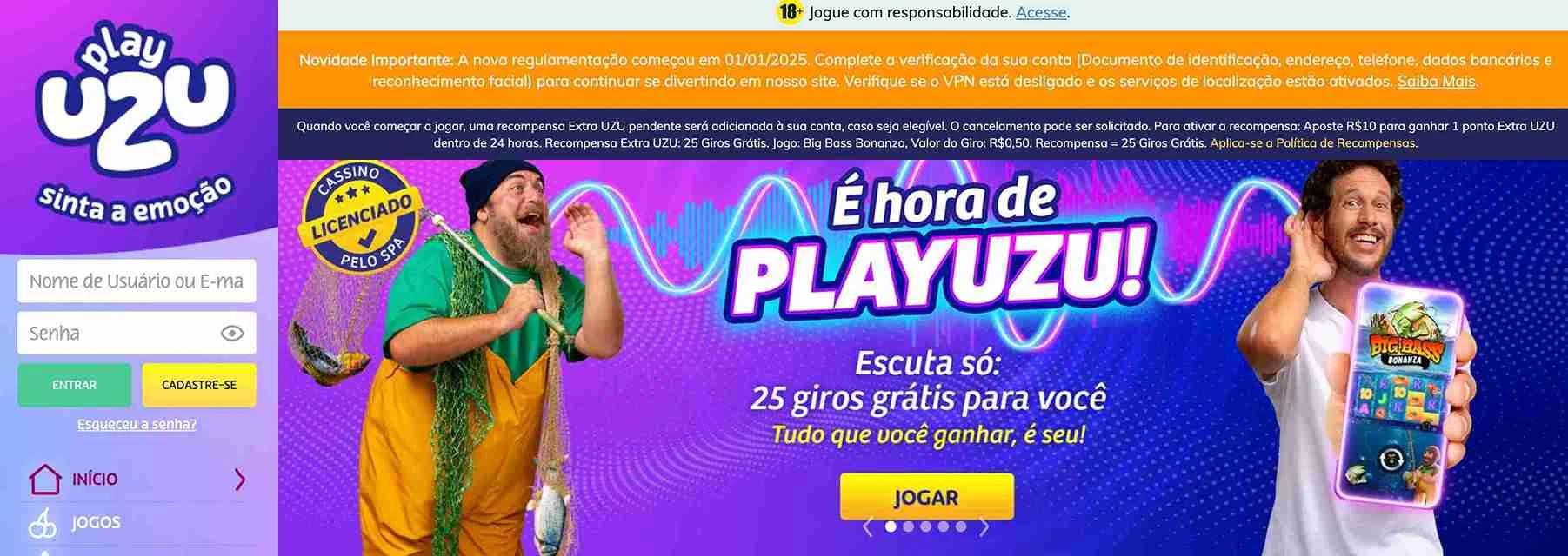 Aproveite todas as vantagens do PlayUzu casino!