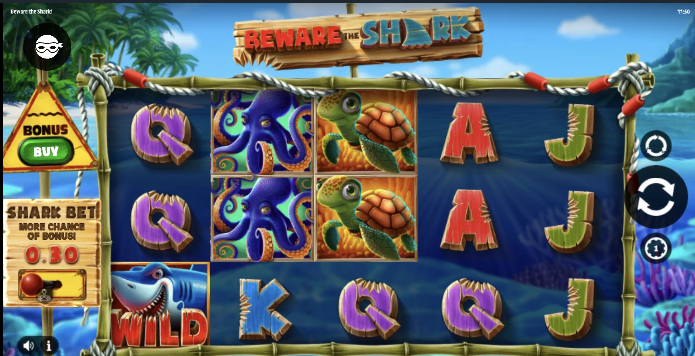 Aproveite as vantagens do slot Beware the Shark