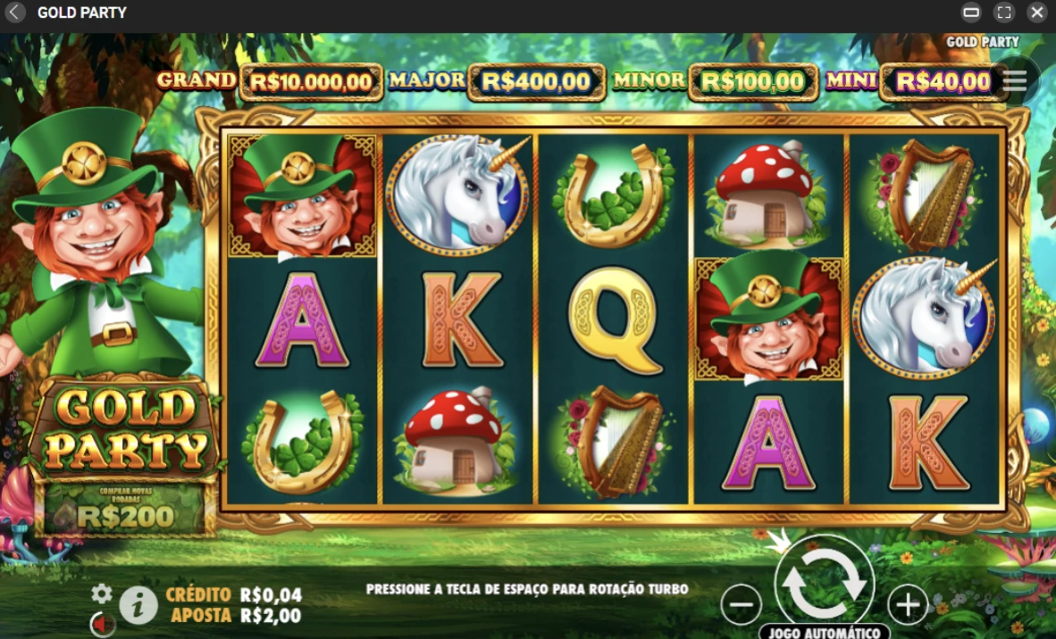 Aproveite a temática do slot Gold Party