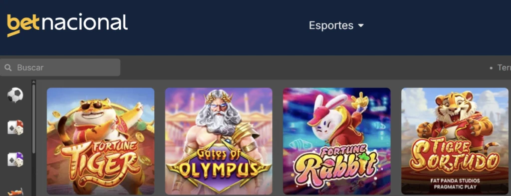 Seleção de Jogos do Cassino Betnacional