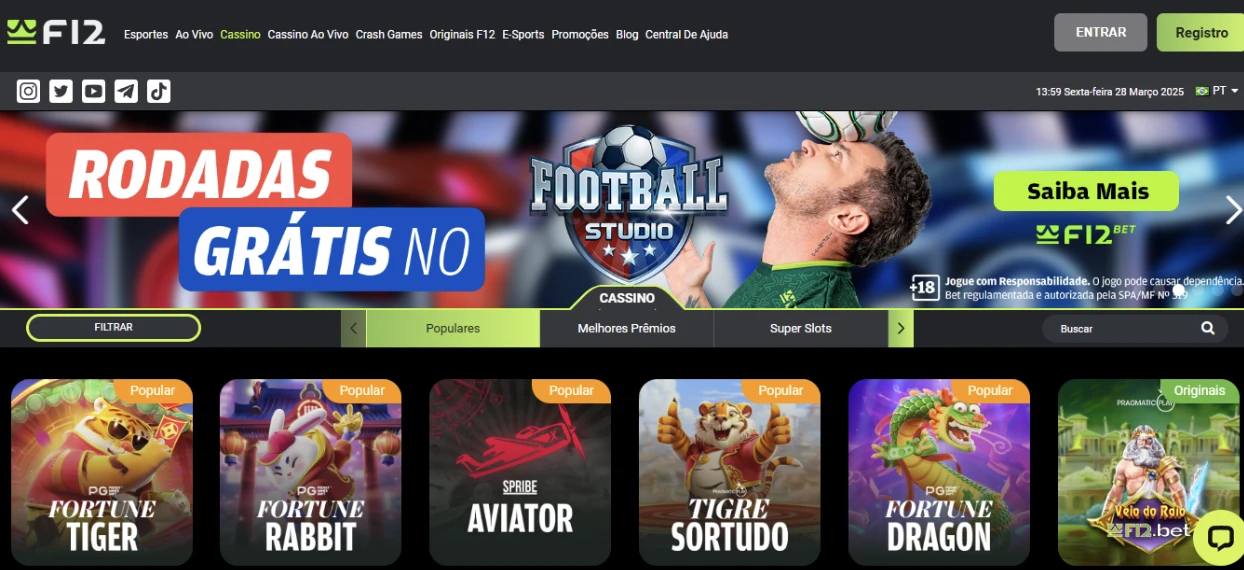 Aproveite os melhores jogos da F12Bet Brasil