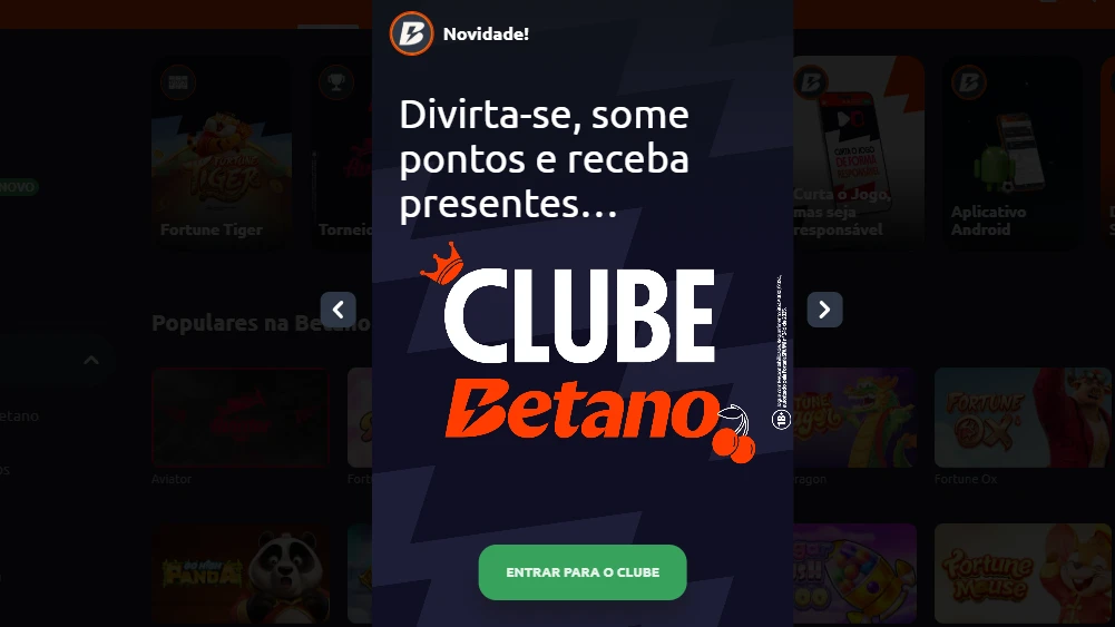Promoções da Betano relacionadas com o Clube Betano