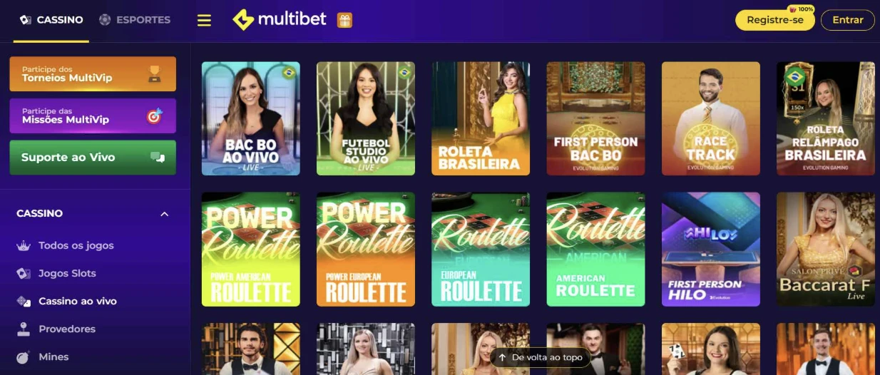 Aproveite os jogos da Multibet bônus do cassino