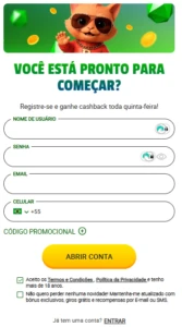 Cadastro na Brazino777