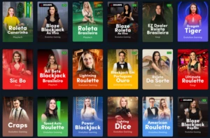 Jogos de mesa disponíveis no cassino Blaze